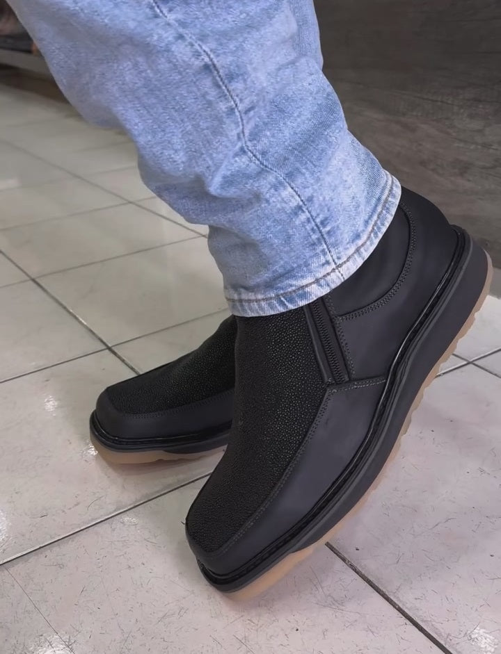 Minimalist Cowhide Cowboy Boots