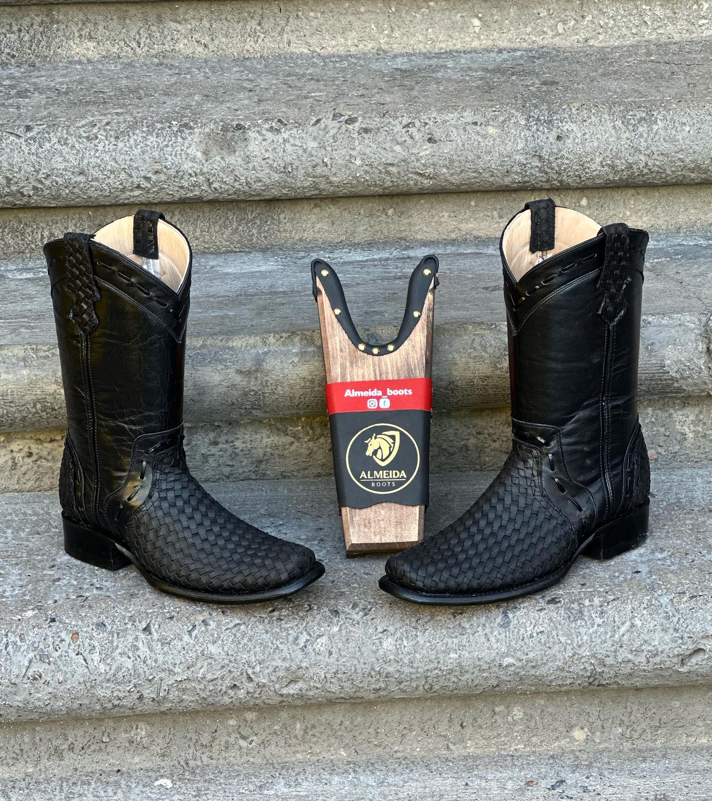 Italian Woven Ranch Cowboy Boots