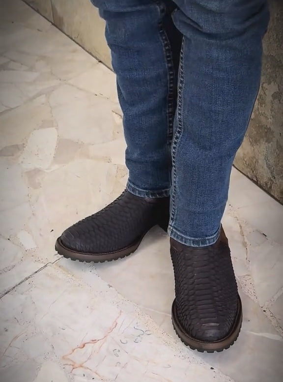 Vintage Python Ranch Cowboy Boots