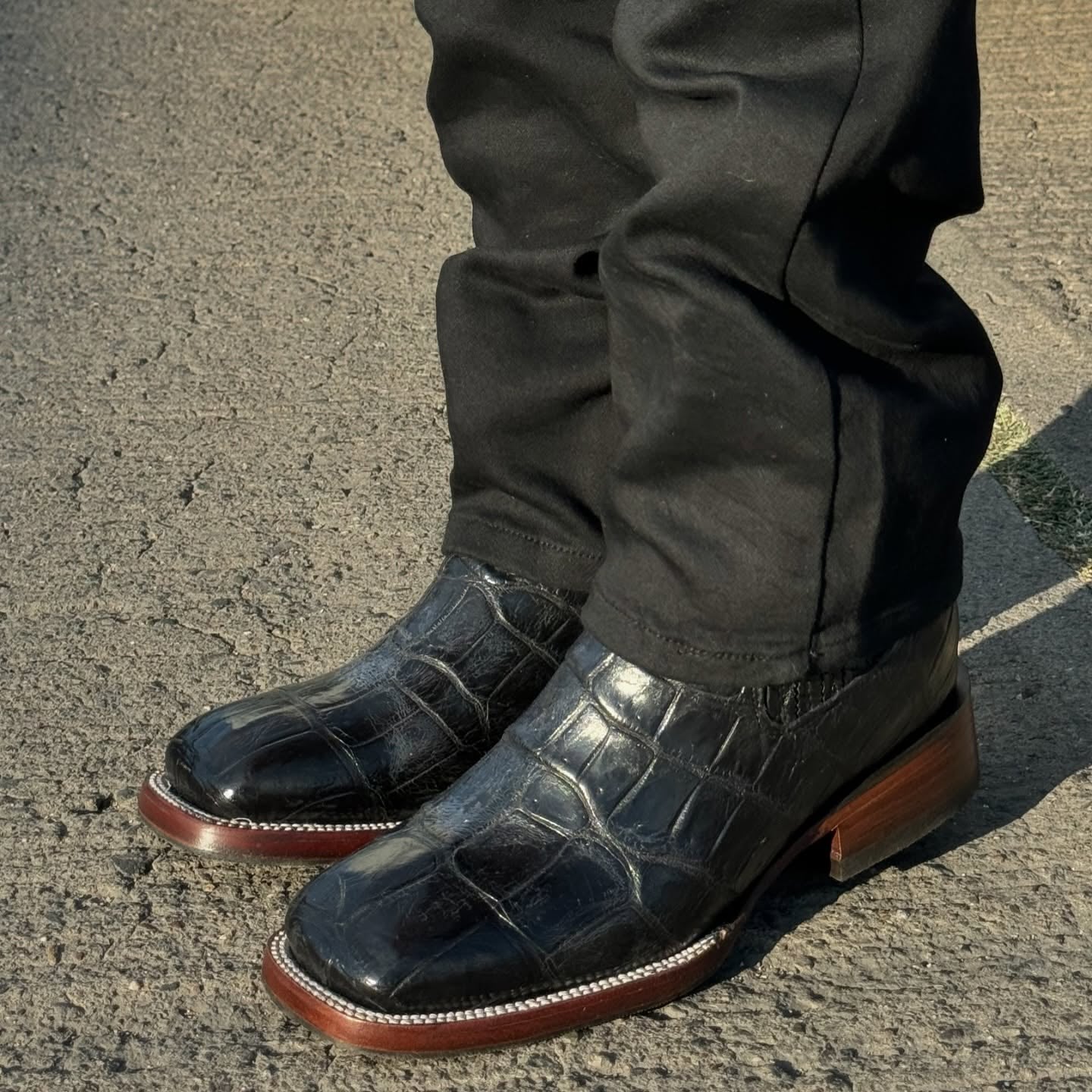 Vintage Crocodile Ankle Boots