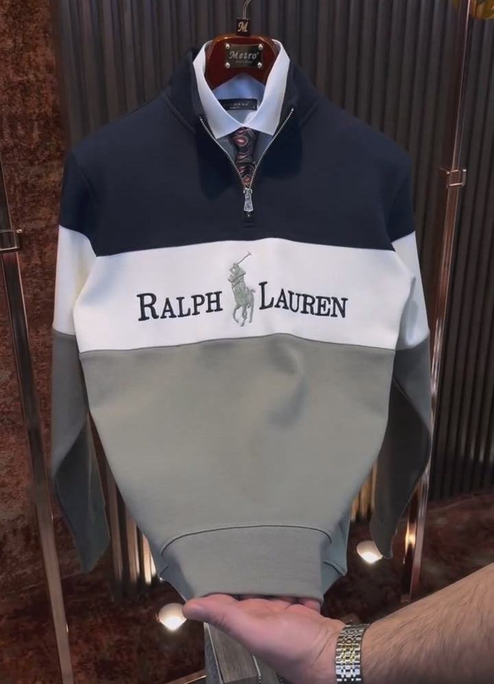 Stand Collar Half-Zip Casual Long Sleeve