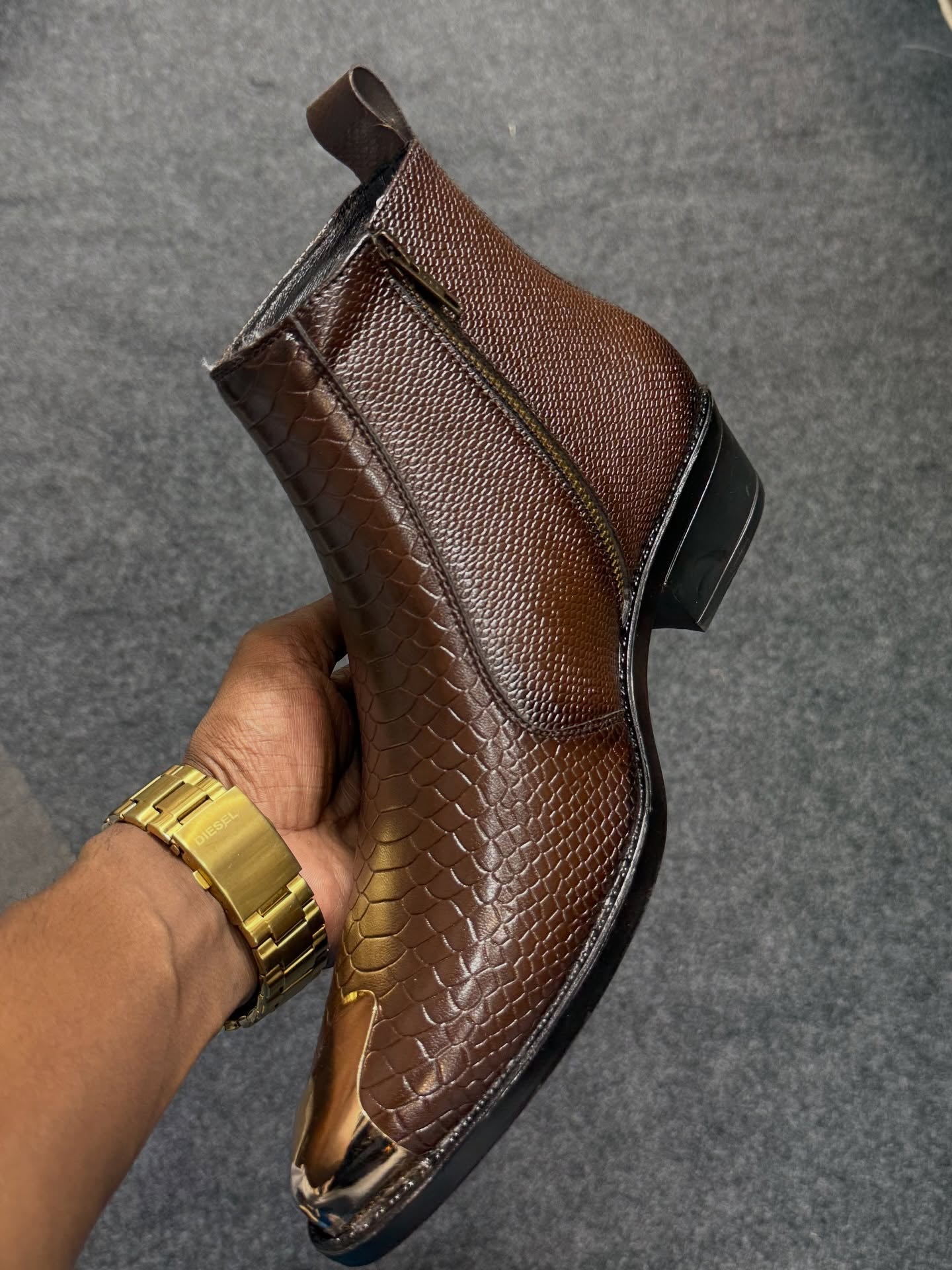 Vintage Python Chelsea Boots