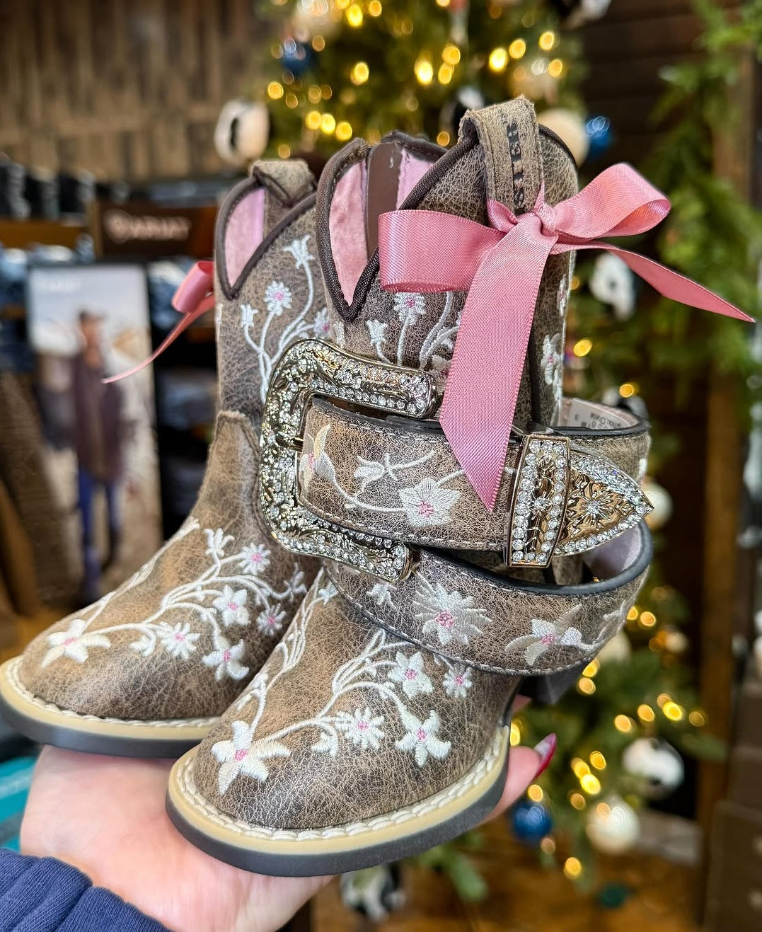 Floral Embroidered Kid’s Boots