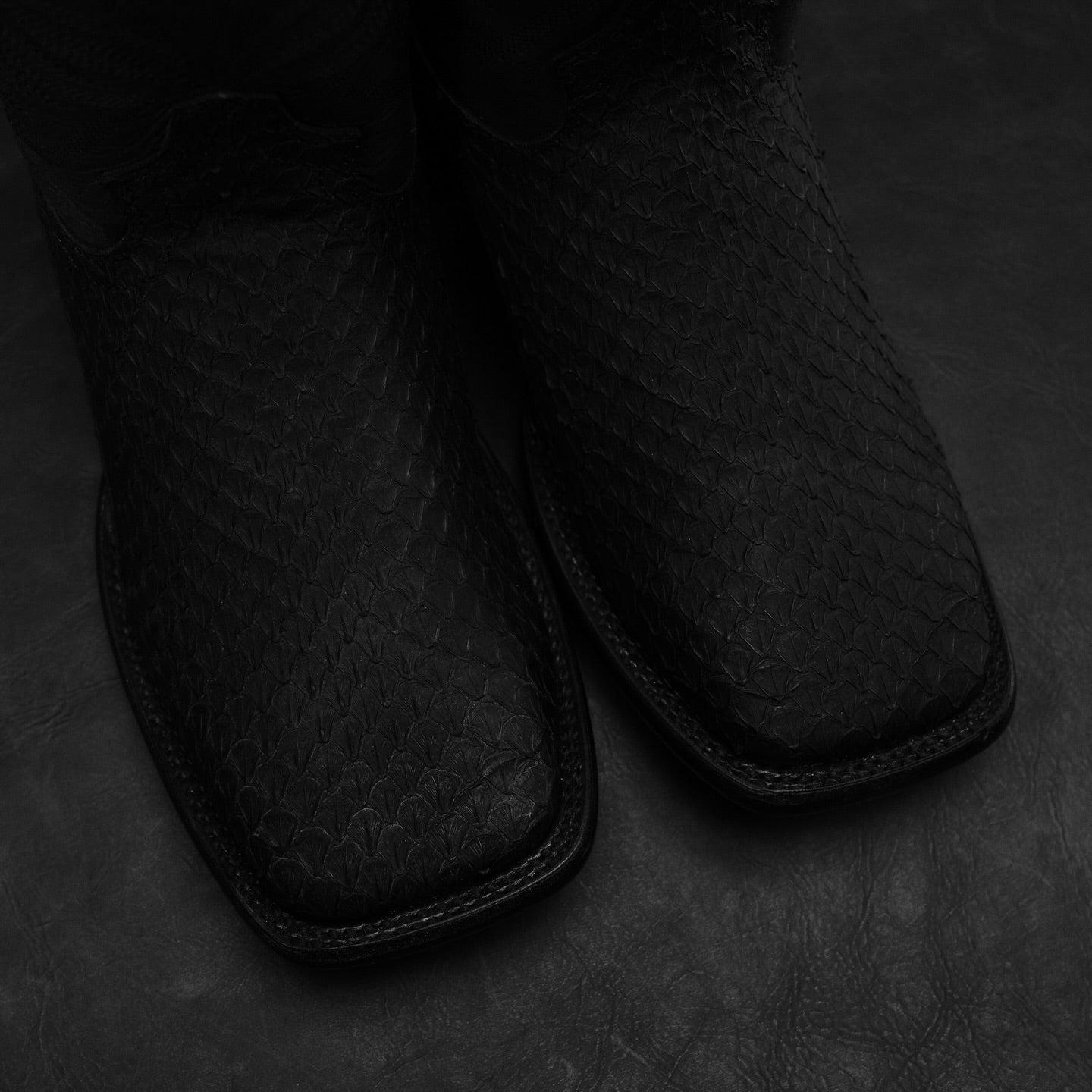 Matte Black Rattlesnake Boots