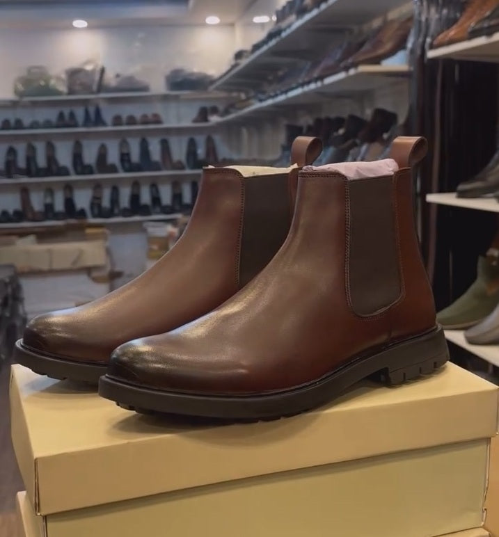 Vintage Thick Sole Chelsea Boots
