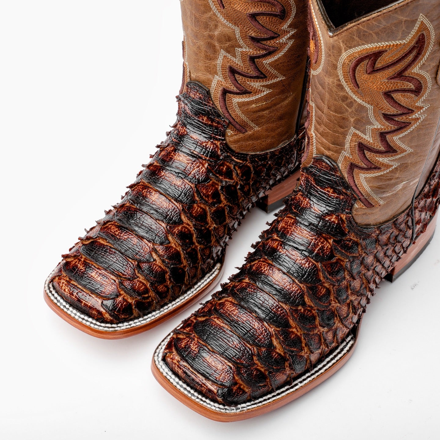 Cognac Jumbo Python Boots