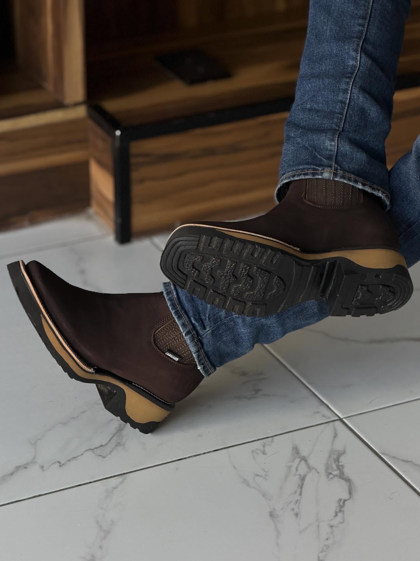 Suede Western Cowboy Ankle Boots