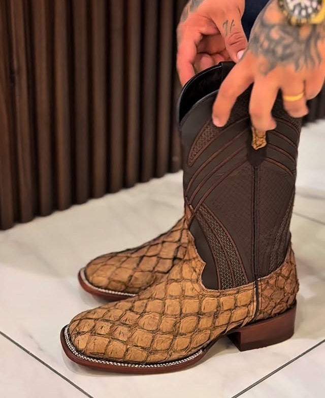 Vintage Fishskin Western Cowboy Boots(Buy 2 Free Shipping✔️)