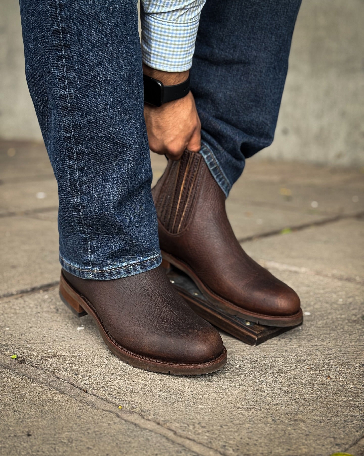 Handmade Scratch Resistant Cowhide Ankle Boots
