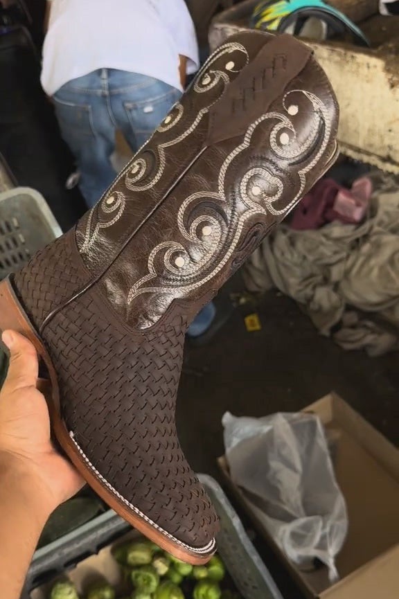 Hand-woven Italian Cowhide Boots