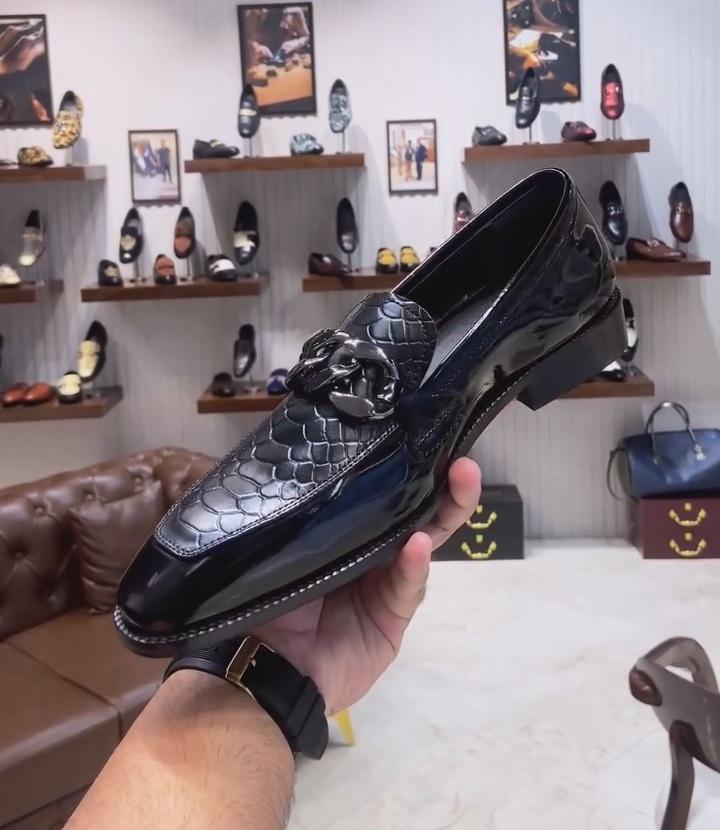 Crocodile Patchwork Loafers