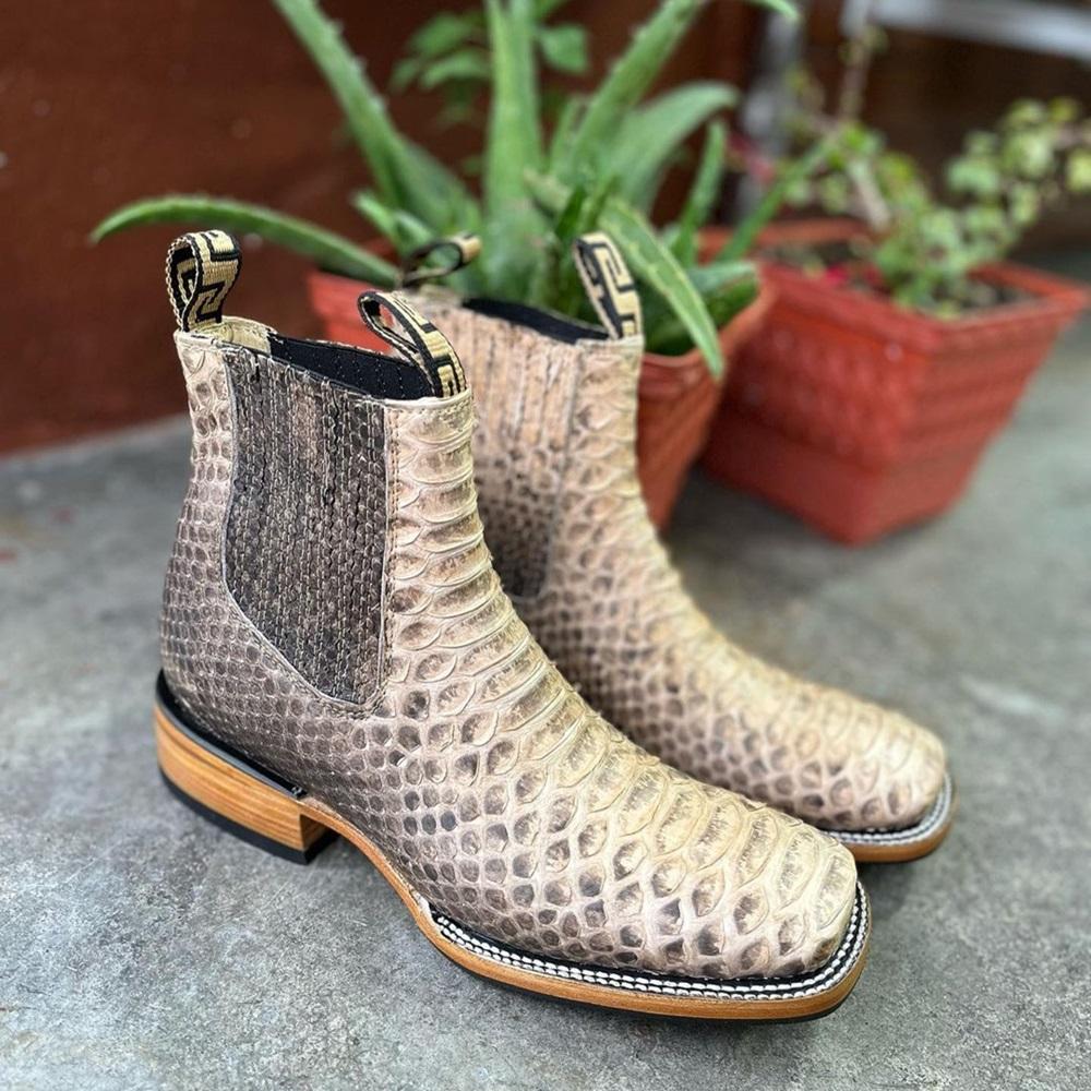 Handmade Crocodile Square Toe Cowboy Boots(Buy 2 Free Shipping✔️)