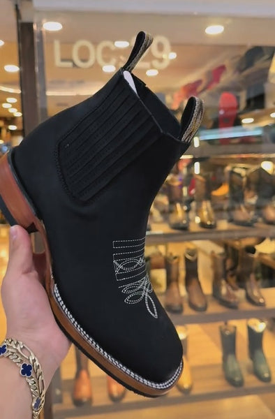 Handmade Embroidered Ankle Boots