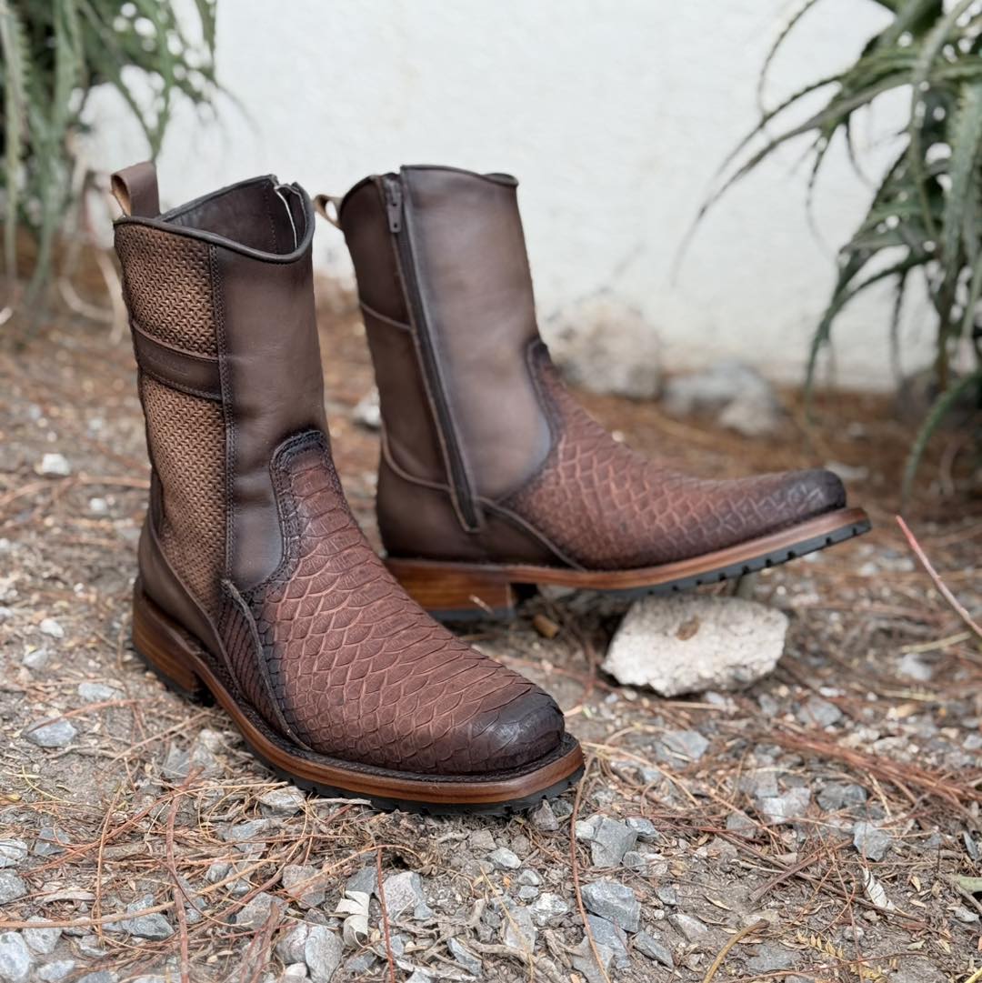Classic Handmade Python Boots