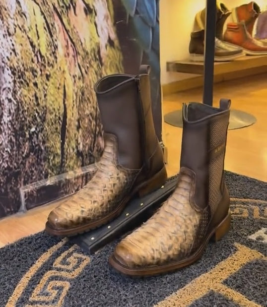 Classic Handmade Python Boots
