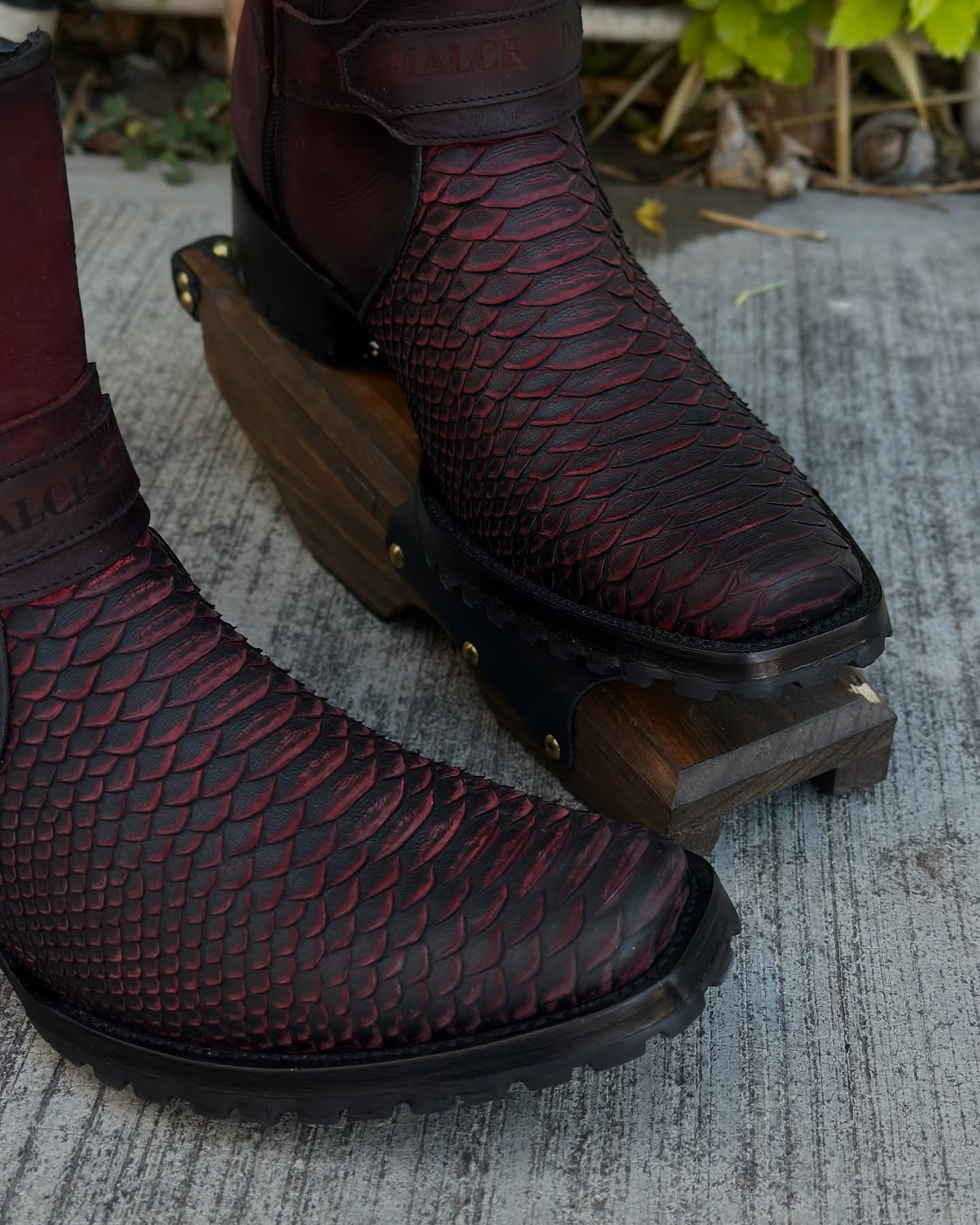 Cherry Handmade Python Boots(Buy 2 Free Shipping✔️)