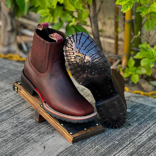 Vintage Handmade Scratch Resistant Grease Cowboy Boots