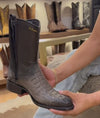 Vintage Printed Crocodile Leather Cowboy Boots
