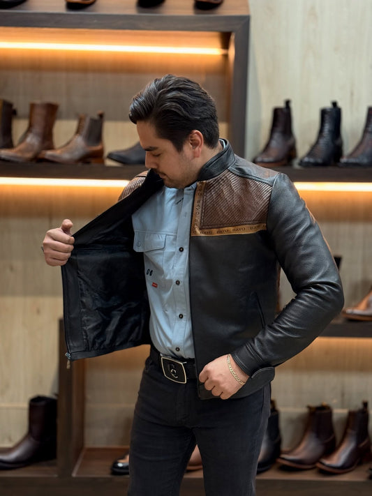 Vintage Cowhide Patchwork Jacket