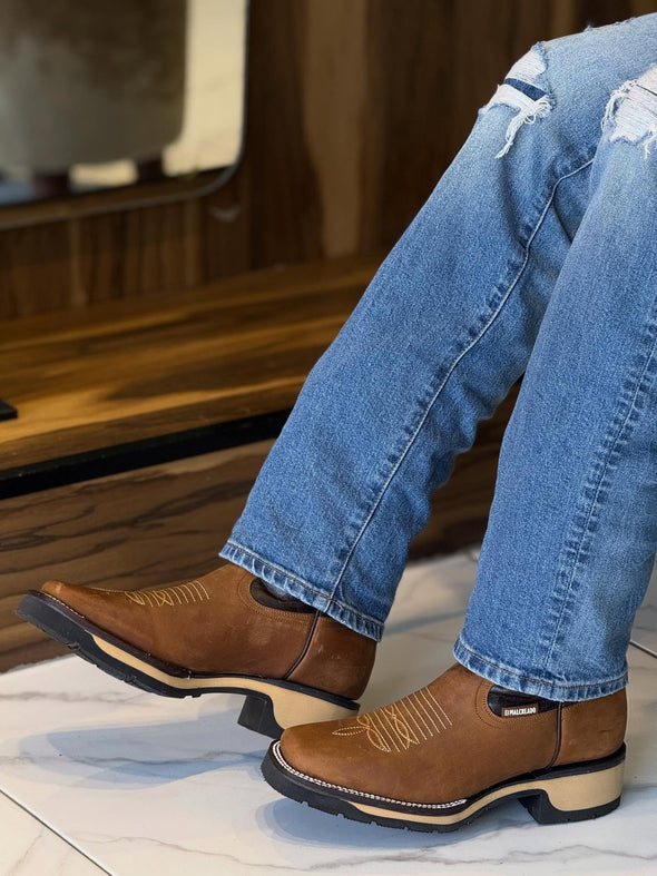 Western Embroidered Suede Ranch Boots