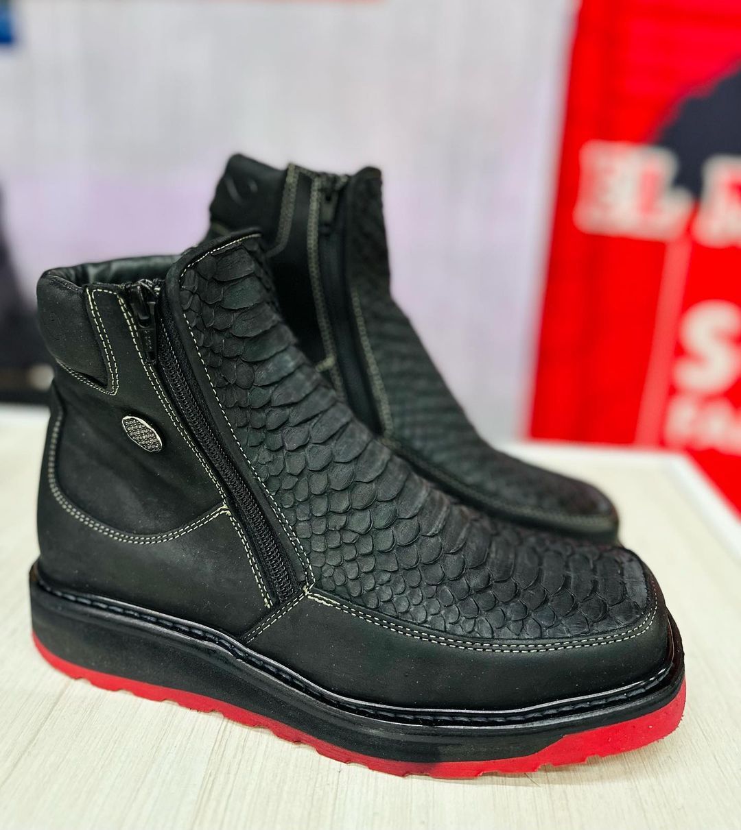 Italian Python Western Cowboy Boots