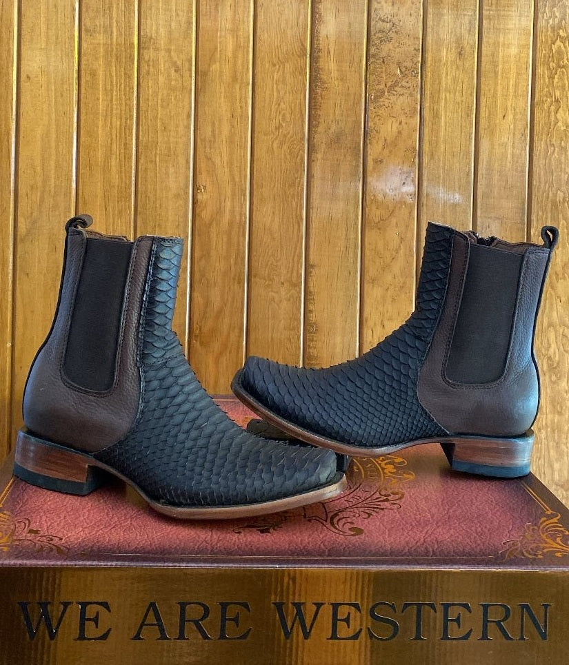 Handcrafted Italian Vintage Python Skin Boots