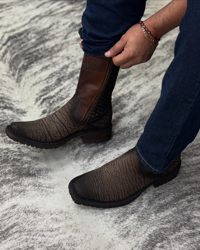 Hand Carved Vintage Ranch Cowboy Boots