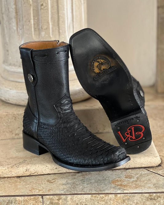 Classic Italian Python Cowboy Boots