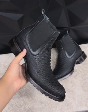 Vintage Python Handmade Ankle Boots