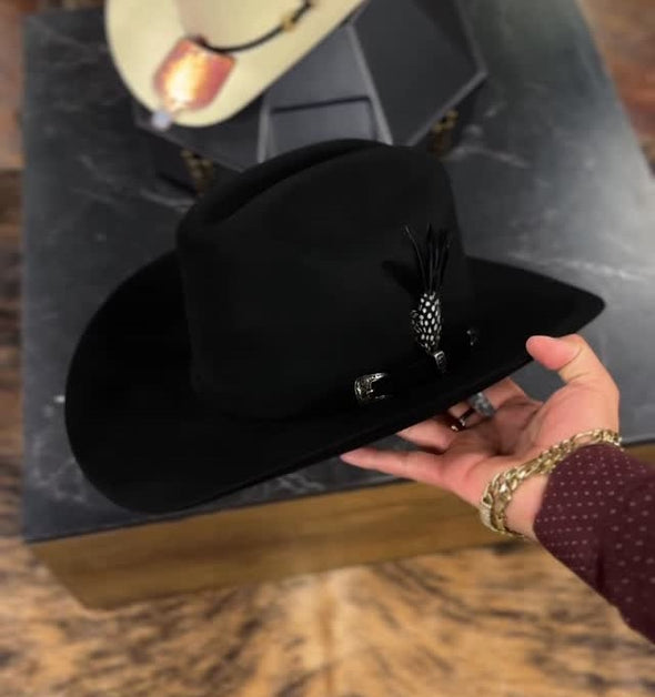 Black Feather Cowboy Hat