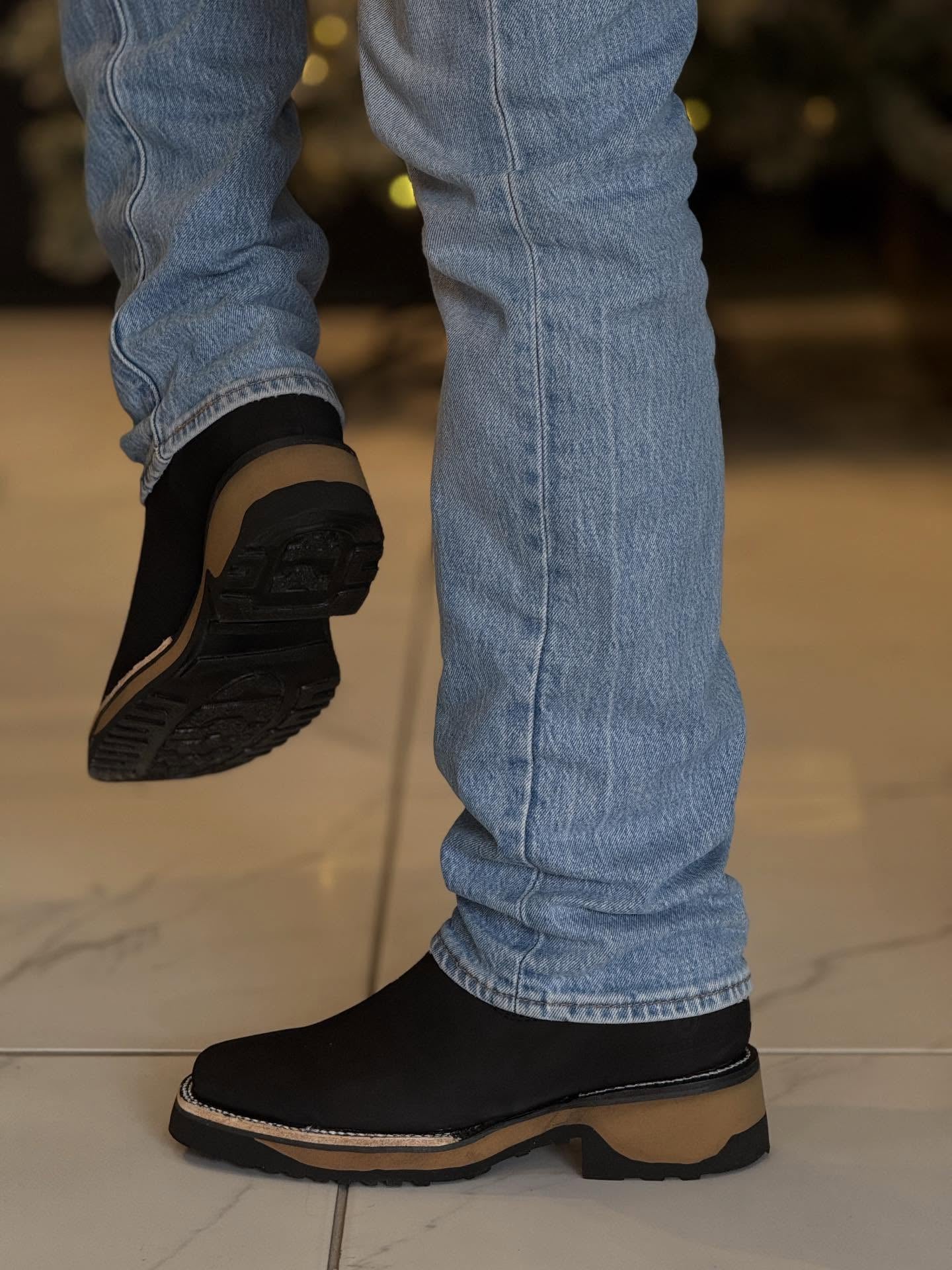 Suede Western Cowboy Ankle Boots