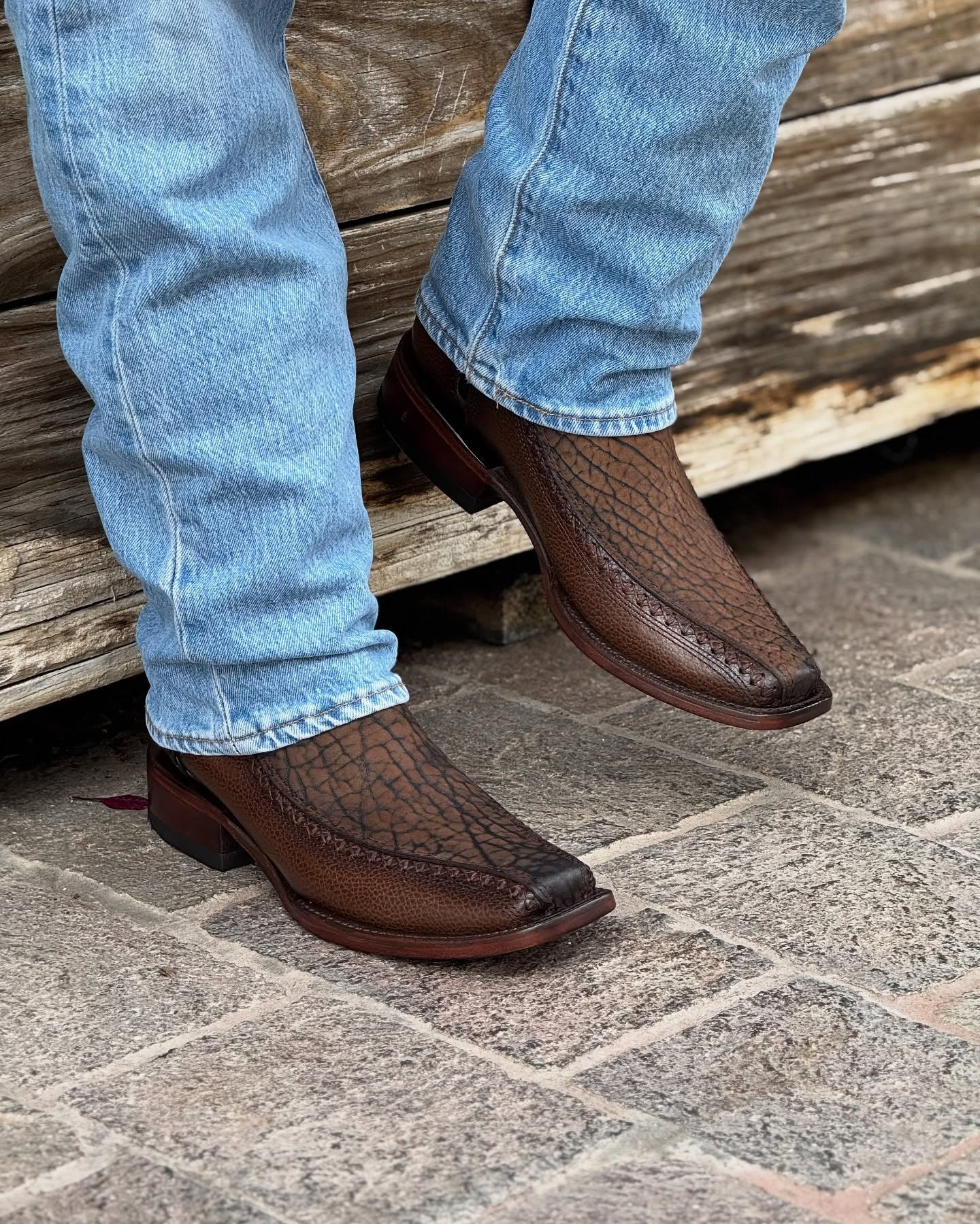 Italian Hand Carved Vintage Cowboy Boots
