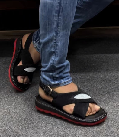 Vintage Textured Sandals
