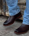 Elegant Pointed Toe Cowhide Ankle Boots