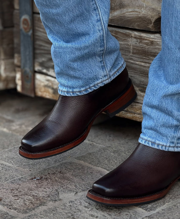 Elegant Pointed Toe Cowhide Ankle Boots