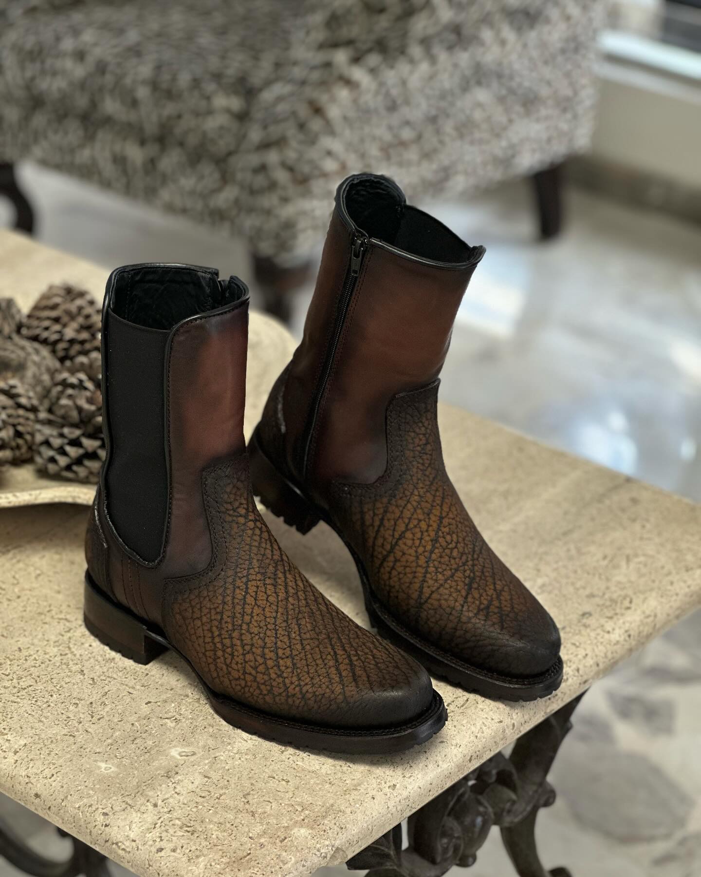 Hand Carved Vintage Cowboy Boots
