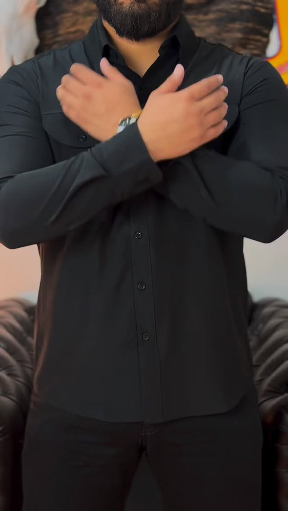 Solid-color Casual Shirt