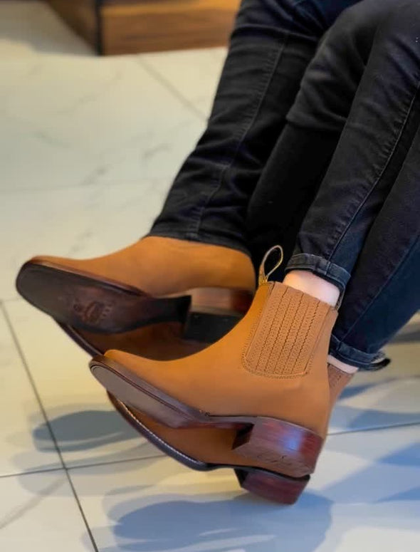 Handmade Suede Western Boots