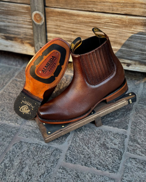 Handmade Cowhide Ankle Boots