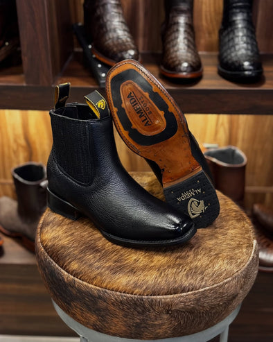 Handmade Cowhide Ankle Boots
