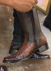 Vintage Ostrich Leather Knight Boots