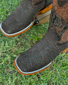 Vintage Textured Cowhide Knight Boots