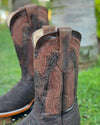 Vintage Textured Cowhide Knight Boots