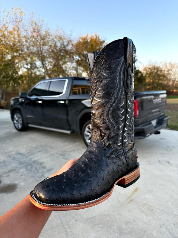 Original Embroidered Ostrich Knight Boots