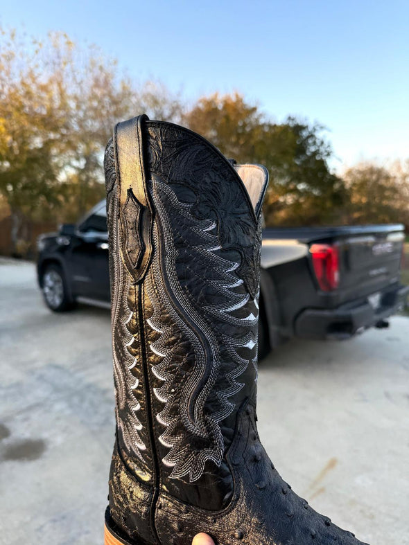 Original Embroidered Ostrich Knight Boots