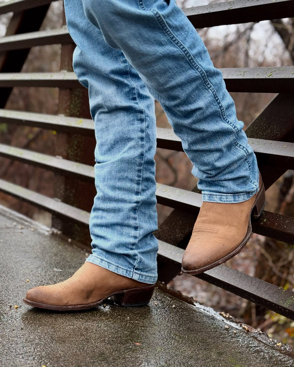 Vintage Cowhide Embroidered Knight Boots