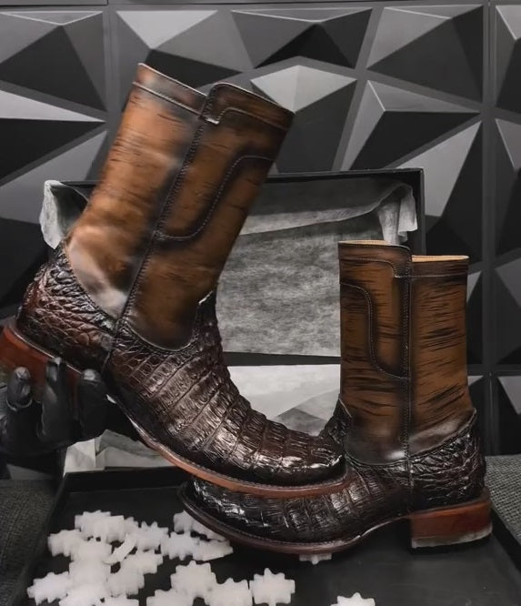 Hand-Painted Vintage Cowboy Boots