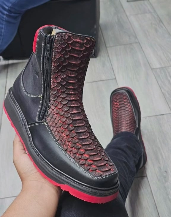 Vintage Python Western Cowboy Boots