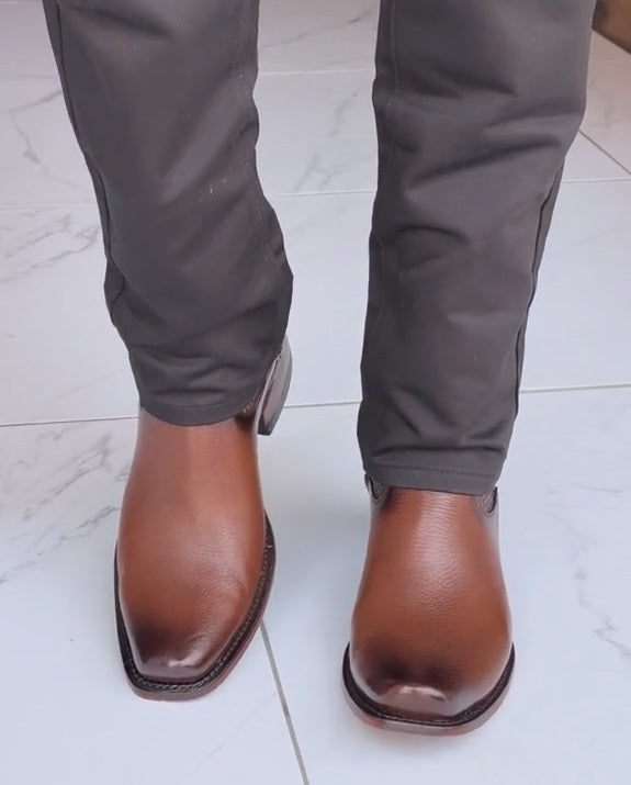 Italian Cowhide Woven Cowboy Boots