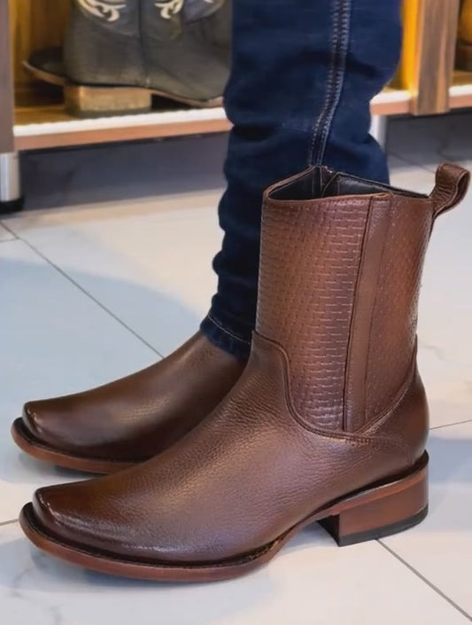Handmade Buckskin Western Cowboy Boots